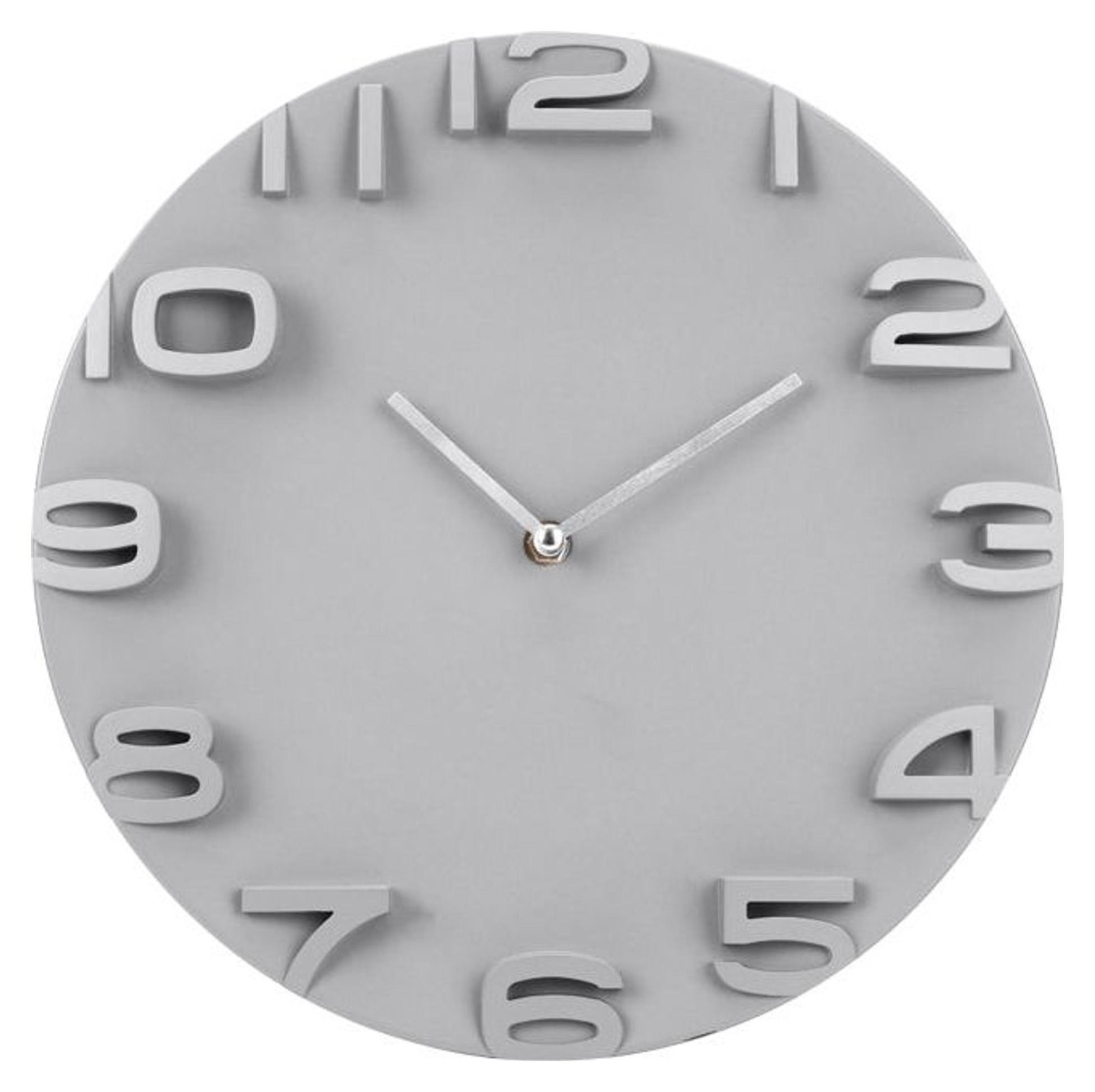 SensaHome Wandklok Santiago – Moderne ronde analoge wandklok – Grijs – Ø30 cm