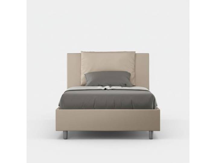 Produce Shop Französisches Bett mit Stauraum 120x190 cm mit gepolstertem Kopfteil Antea P - Beige