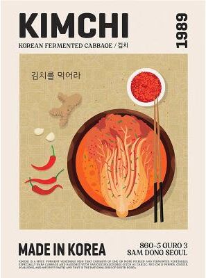 Inspire Essentials World Cuisine Food Wall Art Kitchen Canvas Poster Ramen Pizza Coffee Decor 4 30x40cm No Frame