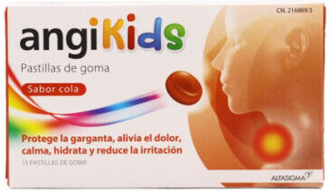 Alfasigma Angikids 15 Gum Pastilles Strawberry