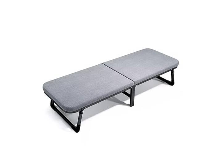 EBzvblxm Klappbett aus Stahl-Baumwollleinen Grau 60/70/80/90 cm: Gästezimmer, Büro, Camping, Entspannung im Freien(Gray B,60cm)