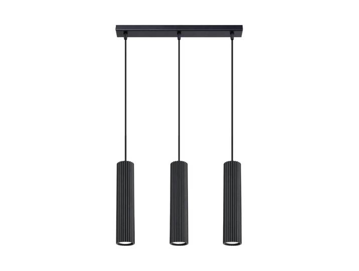 Design Pendellampe „Karbon“ 3-flammig (linear) Schwarz Sollux Lighting