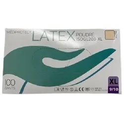 Promosac Latex-Mikropuderhandschuh mediprotec tres large Größe xl