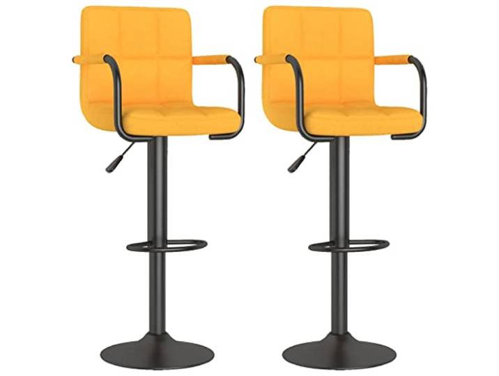 vidaXL Barhocker 2 STK. Senfgelb Stoff