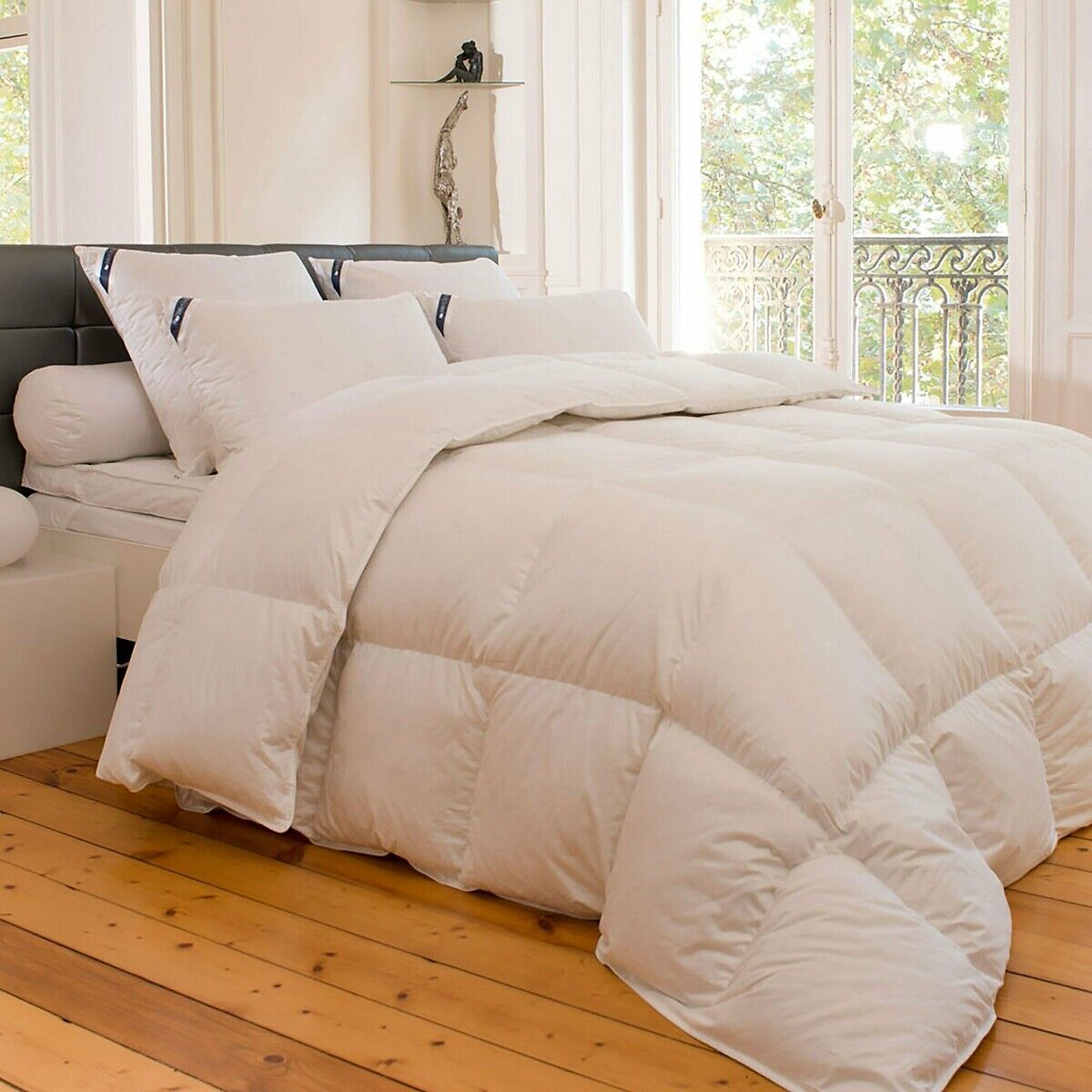 DROUAULT Couette chaude 90% duvet oie,traitée anti-acariens