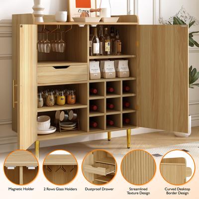 GREATPLANINC Bar Cabinet Liquor Cabinet