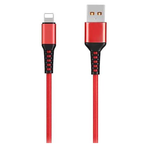 Denmen Usb-Kabel Für Lightning 2.4a Verstärktes Geflochtenes Iphone Rot 1m D02l (1 m, USB 2.0) (35542003)