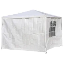 Lex 2er Set Seitenteile für Pavillon 3x3x2,5m Fenster Seitenwand Faltpavillon Partyzelt weiß : Weiss