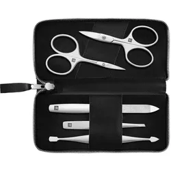 Zwilling, Nagelpflegegerät, 5tlg. Nagelpflege-Etui mit Nagel- Hautschere schwarz