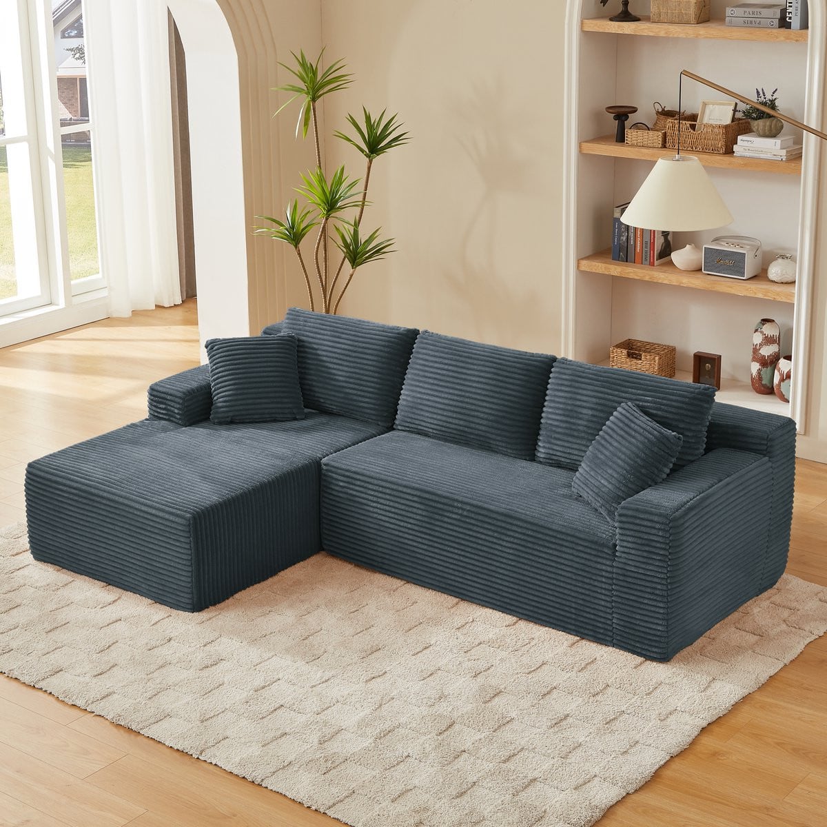 HAUSS SPOLE Hoekbank - Modulaire Wolkenbank - L-vormig - Donkergrijs