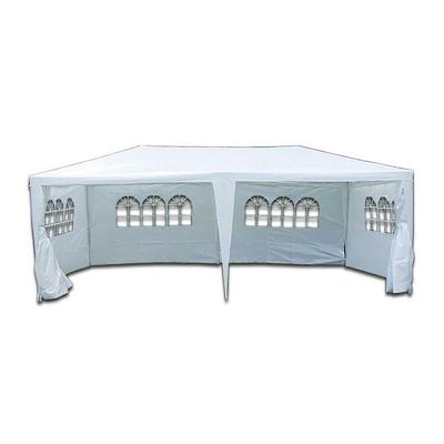 Pavillon Partyzelt Raucherzelt weiß 3x6m