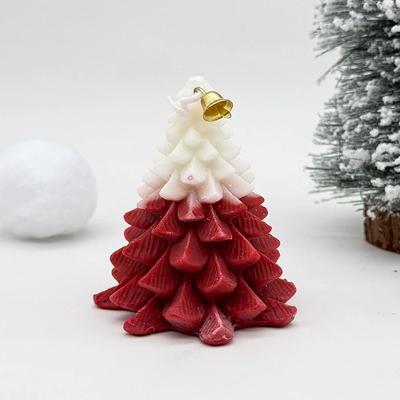 Uplift Picks Festive Christmas Tree Shaped Candle Holiday Scented Decorative Candle red