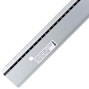 Rumold Schneidelineal 659-100, 100 cm, aus Aluminium, mit Stahlkante, rutschsicher