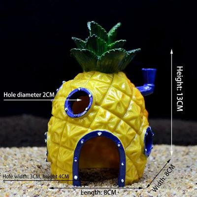 Uplift Essentials Resin Pineapple Aquarium House & Fish Hideout Cave pineapple