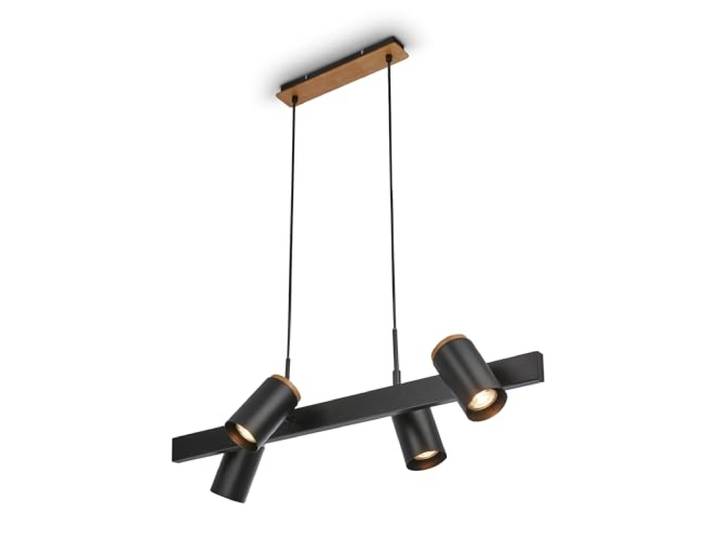 BRILONER - Suspension luminaire\, orientable\, 4x GU10 douille\, plafonnier\, suspension d'éclairage intérieur\, luminaire chambre\, cuisine\, 80x24\,9x120 cm\, noir-bois