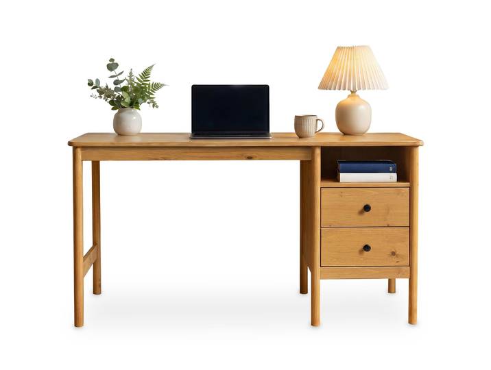 Bureau Droit En Bois Bossa Chêne
