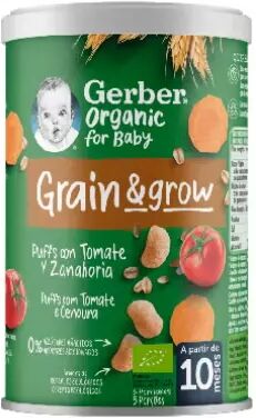 Nestlé Gerber Grain&Grow; Hojaldres de Tomate y Zanahoria 35g