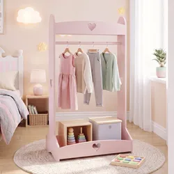 Kindergarderobe Haandsvanssad 126x73x43 cm Cotton Candy [en.casa]