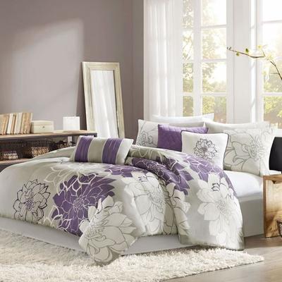 Jla Home/Bed Amaryllis Comforter Bed Set Purple, Full / Queen, Purple