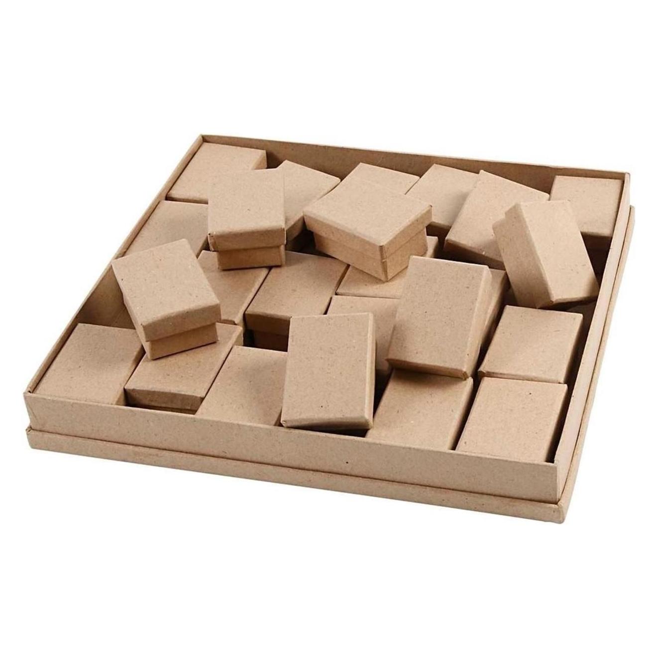 Creativ Company XXL Pappschachteln "Rechteck" in Schachtel, 5 x 7 x 3,5 cm, 24 Stück (24x) (26489)