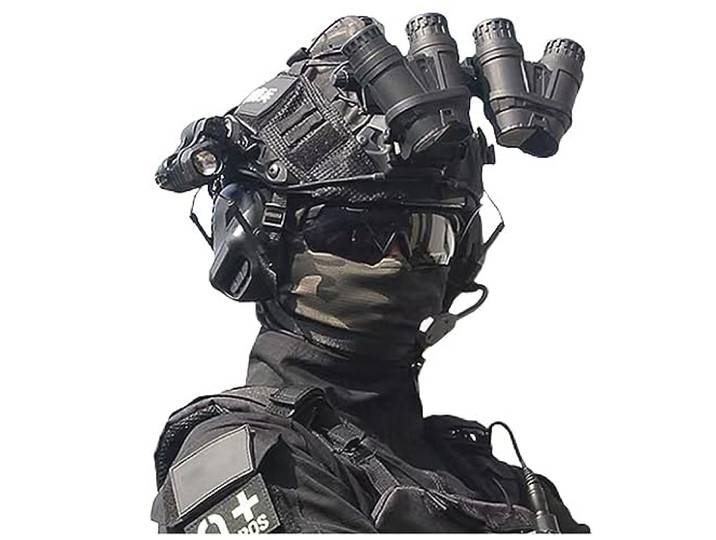 Fotrsta Taktischer Helm Für Airsoft Paintball, Militär Fast Helm Set Mit Gesichtsmaske, Schutzbrille, Kopfhörer Und NVG-Halterung, Teleskop-Modell Outdoor CS-Spiel Ausrüstung