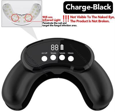 Inspired Finds Portable Laser Nail Fungus Treatment Device For Onychomycosis And Ingrown Toenails 1pc Charge black