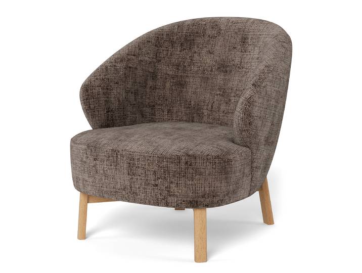 Loungesessel Braun Strukturstoff Jula 78 x 78 x 78cm