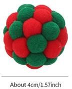 Inspired Finds JingleBounce Handmade Bell Ball Cat Toy For Interactive Chasing & Play red