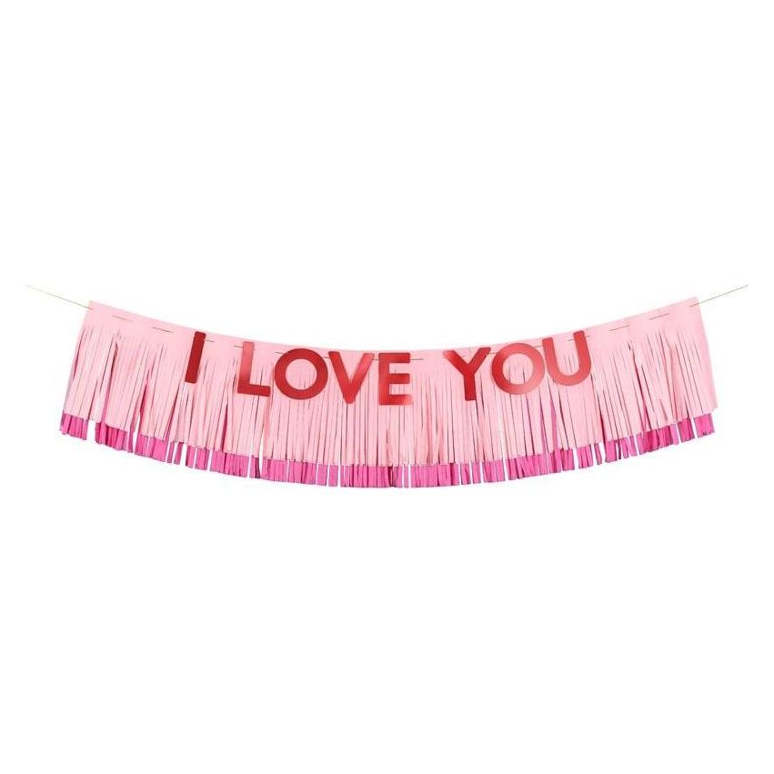Partydeco Banner I Love You, 150x30 cm, mix (1 pkt / 1 pc.) (1 Stk.) (GRL95)
