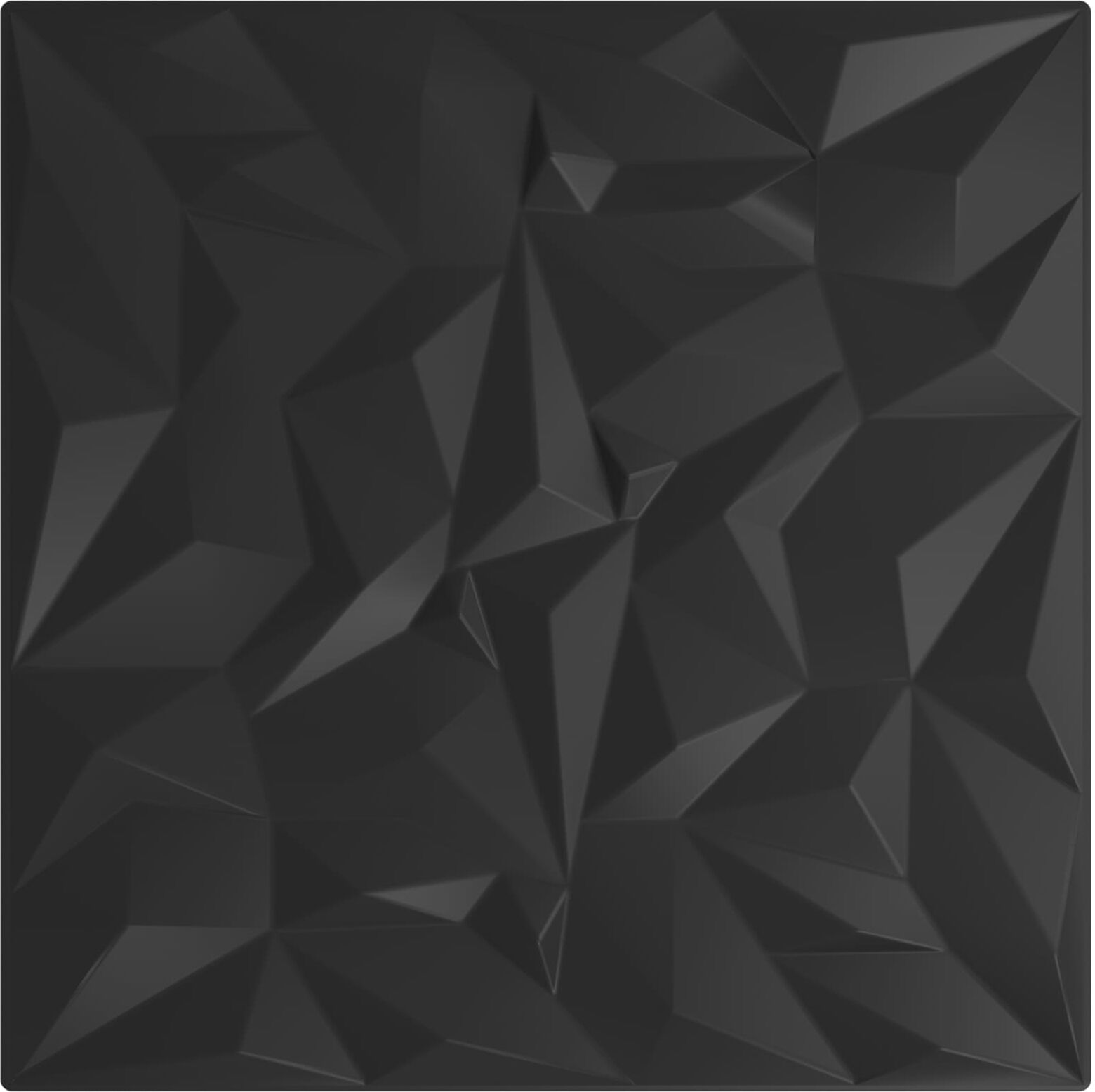 vidaXL Panneaux muraux 48 pc 50 x 50 cm Noir Mousse XPS