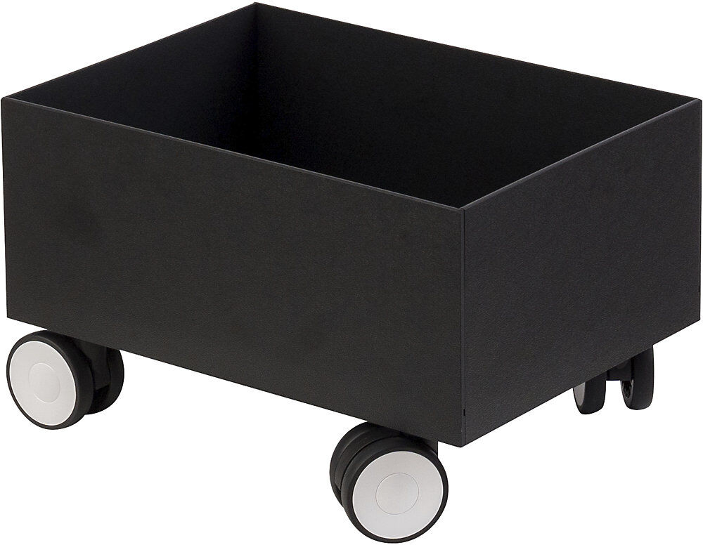 Fahrwagen für Wertstoffsammler, für 1 Behälter, schwarz Paperflow