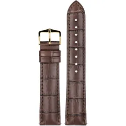 Hirsch 01028110-1-20 Uhren-Armband Duke M 20 mm Leder Dunkelbraun