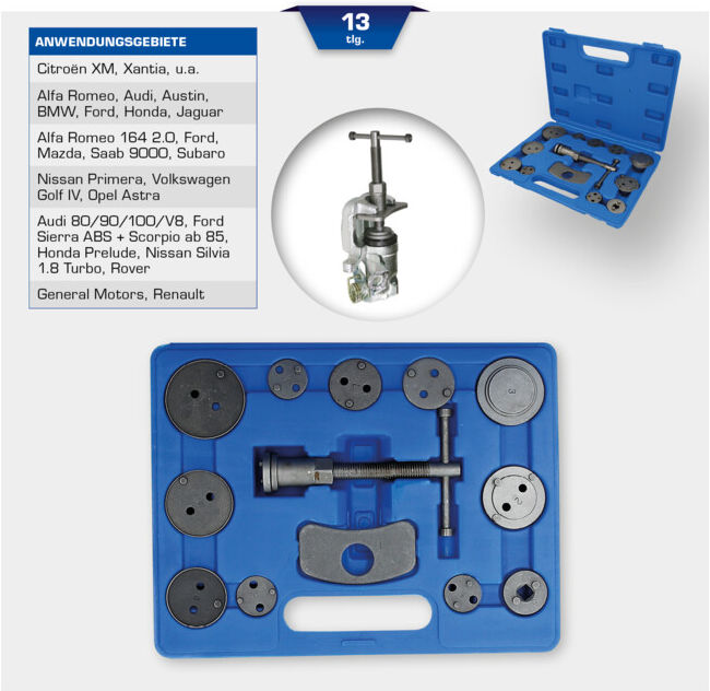 Brilliant Tools Jeu de repousse-piston de frein universel, 13 pcs (BT701000)