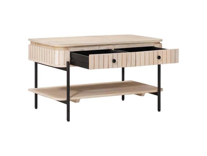 NOUVEAU Table à café - Table basse faite main - blanc - 85x45x50cm 91646