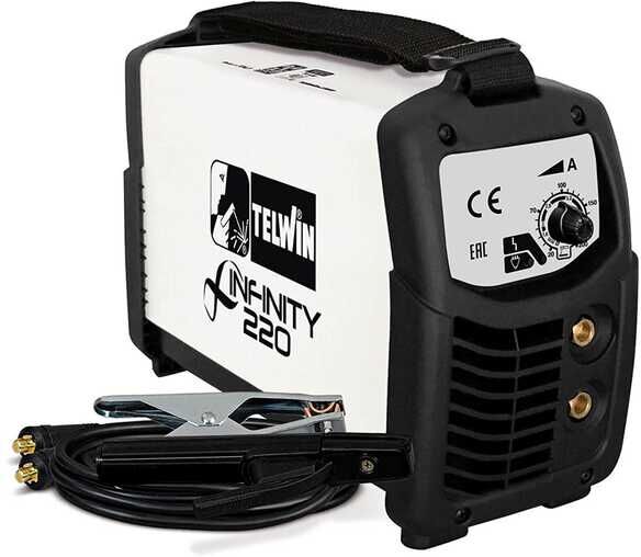 Telwin Infinity 220  Poste à souder Inverter (MMA, TIG) + Kit, courant continu (DC)