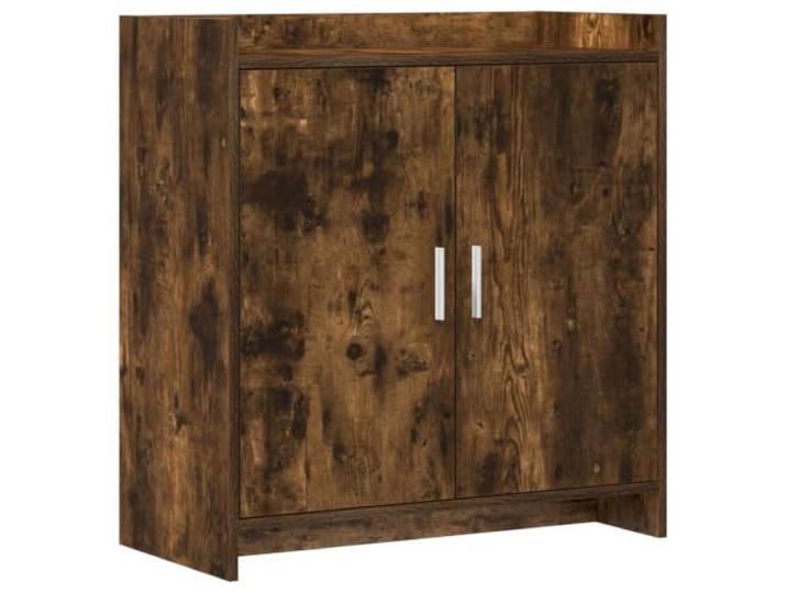 TEKGHUT Sideboard Geräucherte Eiche 72 x 36 x 80 cm Holzwerkstoff Metallgriffe, rechteckige Form, robuster Holzwerkstoff, für Esszimmer Wohnzimmer Flur