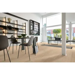 MEISTER Holzboden Natureflex HD 100 2200 x 210 x 8 mm 20014 Eiche lebhaft cremeweiß gebürstet ultramattlackiert