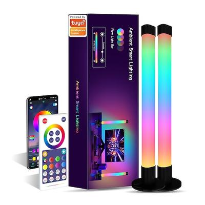 LED Smart Light Tuya WiFi intelligente Smart Light Bar – Umgebungsbeleuchtung mit App-Sprachsteuerung IR-Fernbedienung ideal für Computer Schlafzimmer und TV