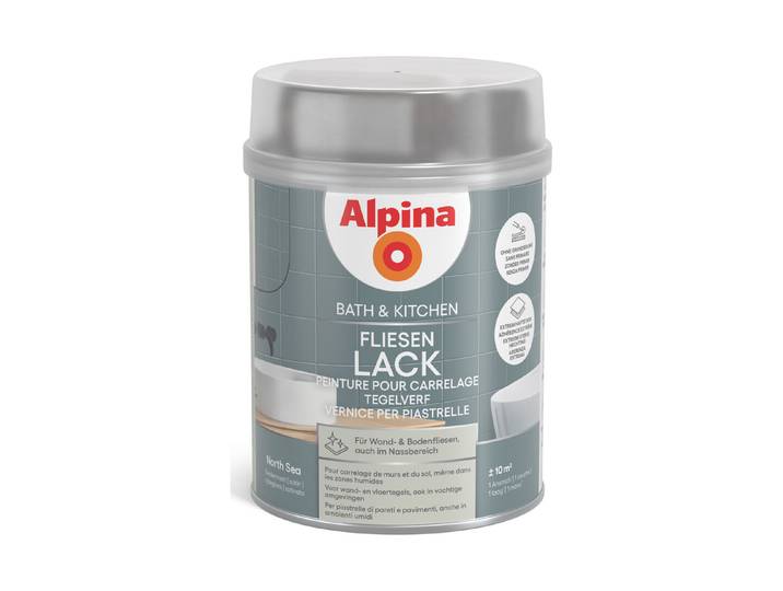Alpina Bath & Kitchen Fliesen-Lack North Sea 0,75 l
