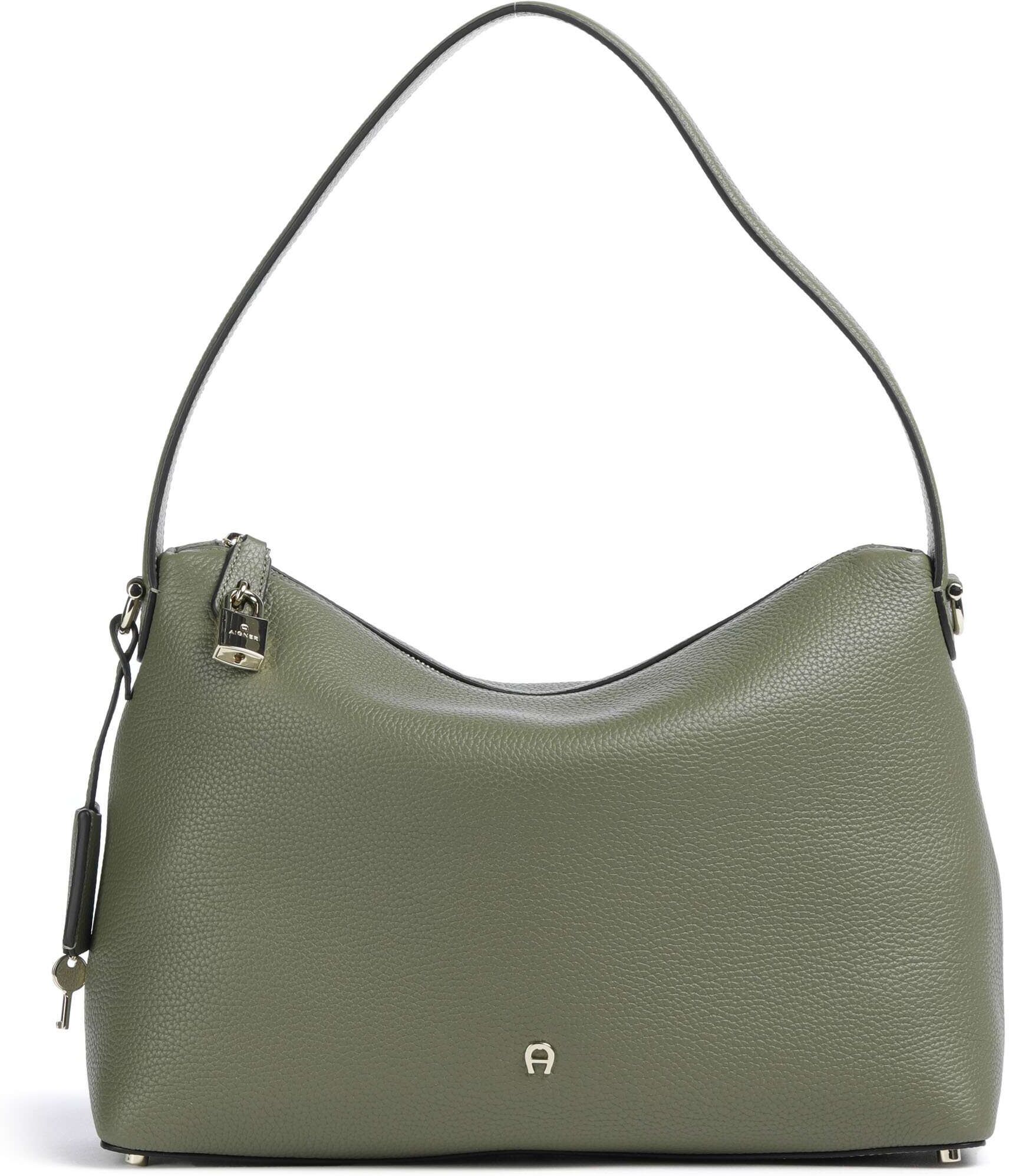 Aigner Delia M Beuteltasche aus Leder, oliv