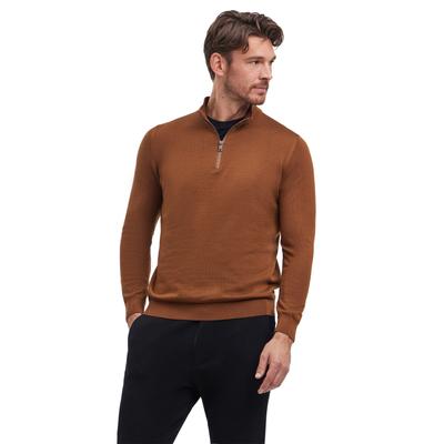 Strickpullover FALKE "Pure Merino Wool", Herren, Gr. M, braun (5100), Pullover Strickpullover