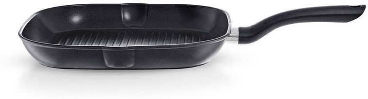 Grillpfanne FISSLER "Cenit", schwarz, Ø:28cm, Pfannen, Grillpfanne, Ø 28 cm, mit ergonomischem Griff, Induktion, Made in Italy