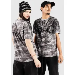 Affliction Death Eyes T-Shirt grey camo w / lava wash Gr. L