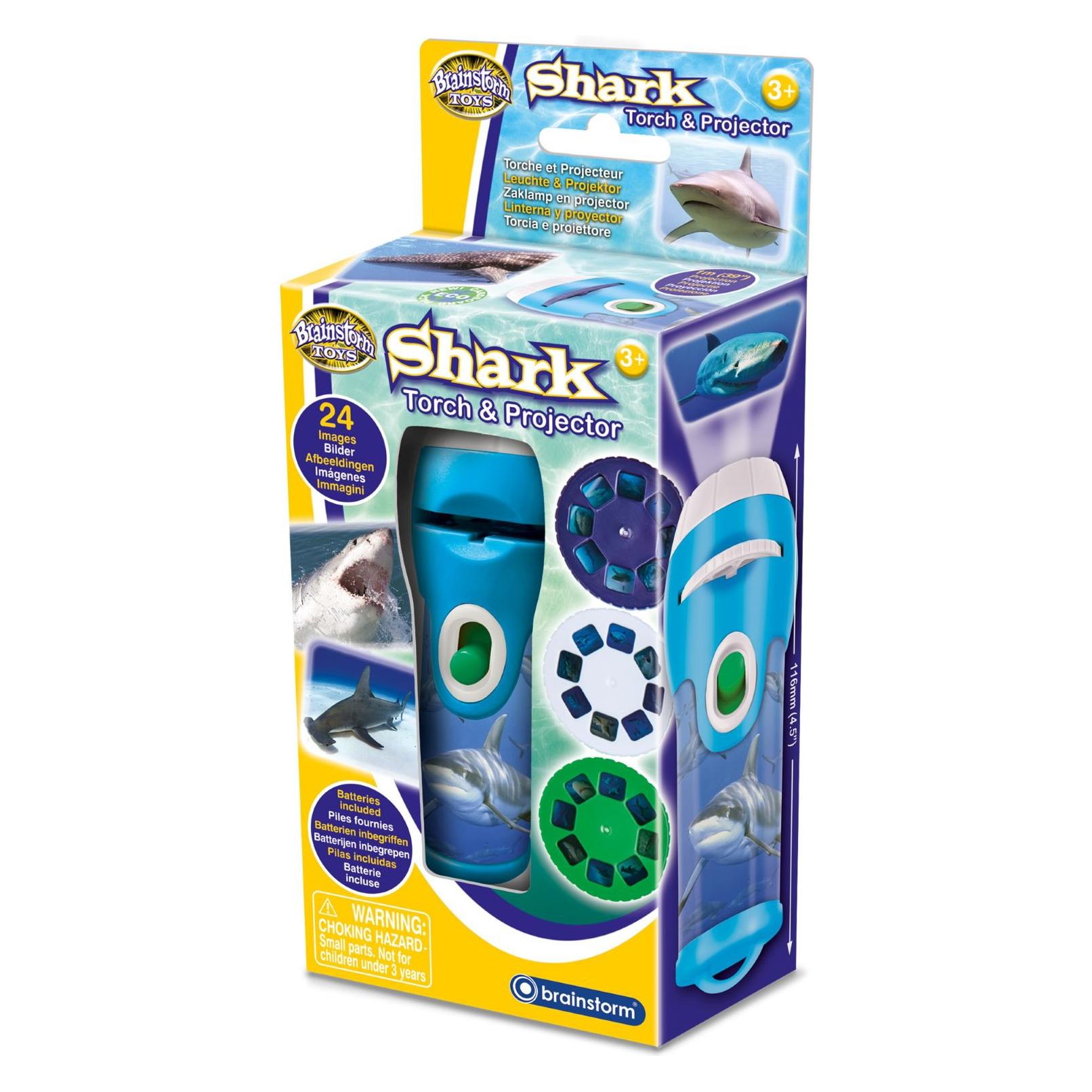 Brainstorm Taschenlampe & Projektor Sharks (Deutsch, Englisch, Französisch, Italienisch) (BS-E4001)