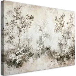 WANDBILD nebel zwischen den bäumen