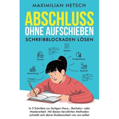 Abschluss ohne Aufschieben - Schreibblockaden lösen, Taschenbuch von Maximilian Hetsch, Studienführer Verlag, 978-1-957667-22-5