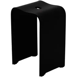 SAT Hocker freistehend 33x48x27,5 cm schwarz matt SATSTOLPLASTC