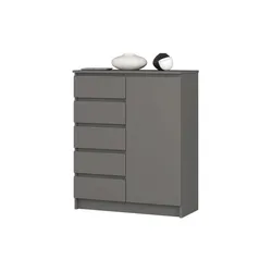 Highboard 80 cm breit  ¦ grau ¦ Maße (cm): B: 80 H: 97