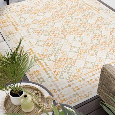 Alise Rugs Alfresco Nautical & Coastal Border Reversible Indoor/Outdoor Area Rug