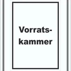 HB-Druck Vorratskammer Schild mit Text Pantry Reserve hochkant A0 (841x1189mm)